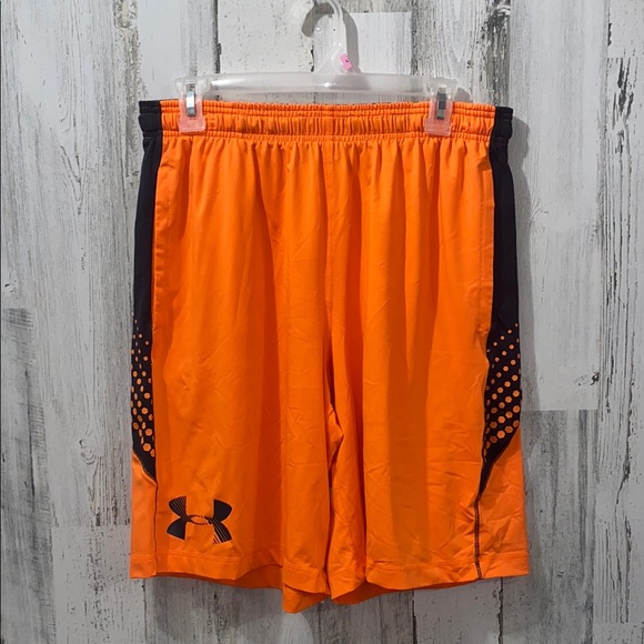 Under Armour Other - 0711 Under Armour Orange Black Athletic Shorts Performance Fit